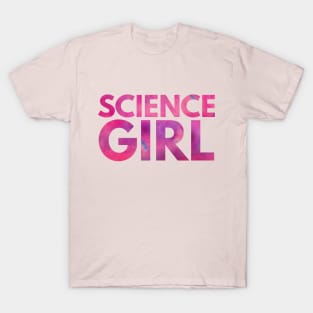 Science Girl Design | Female Science Fans Pink Nebula T-Shirt